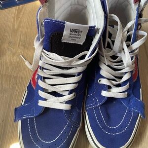 Vans Royal Blue and Red High-Tops